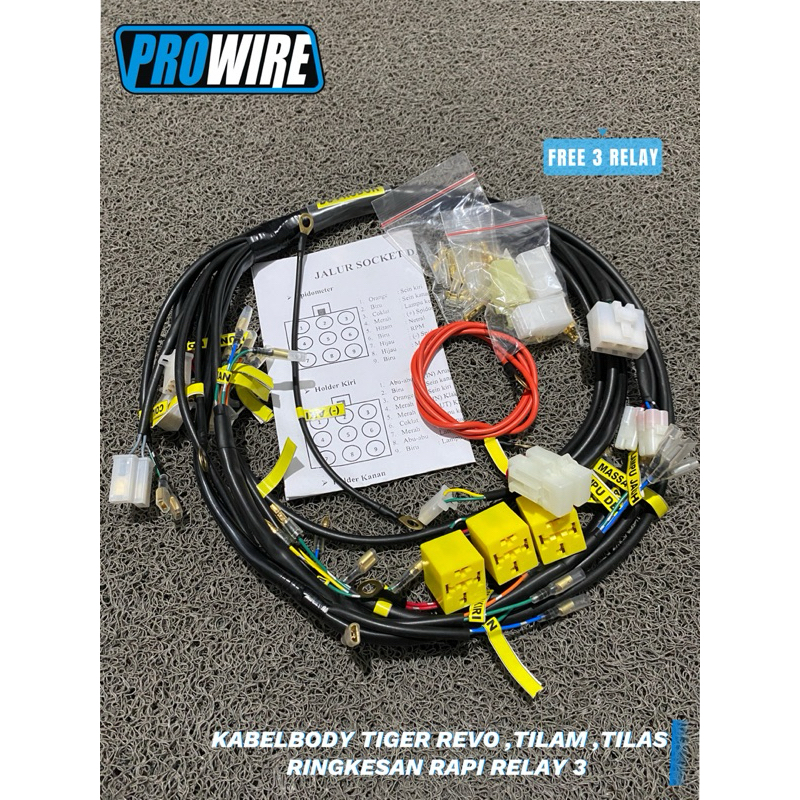 KABEL BODY TIGER REVO/TILAM/TILAS CUSTOM/RINGKESAN BONUS 3 RELAY