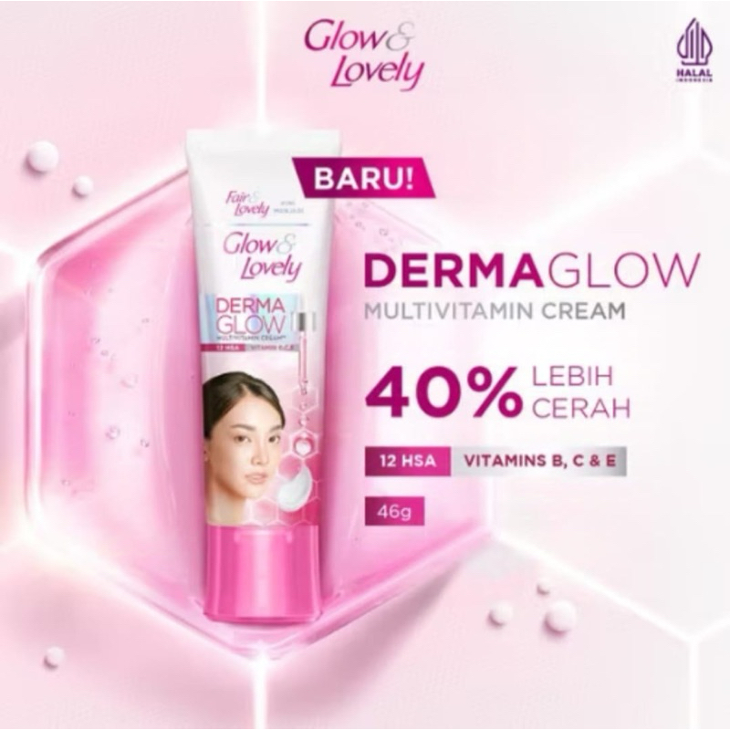 Dekastore_lui | Glow and lovely DermaGlow Multivitamin Cream 46g ( wajah +40% lebih cerah Glowing )