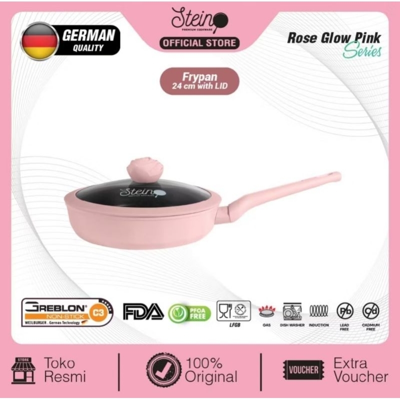 Stein Cookware Rose Fry Pan 24cm / Frypan Anti Lengket BATAM