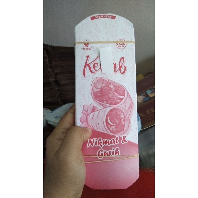 

Dus kebab mini 1Warna ivory putih uk.20x8 cm isi 100