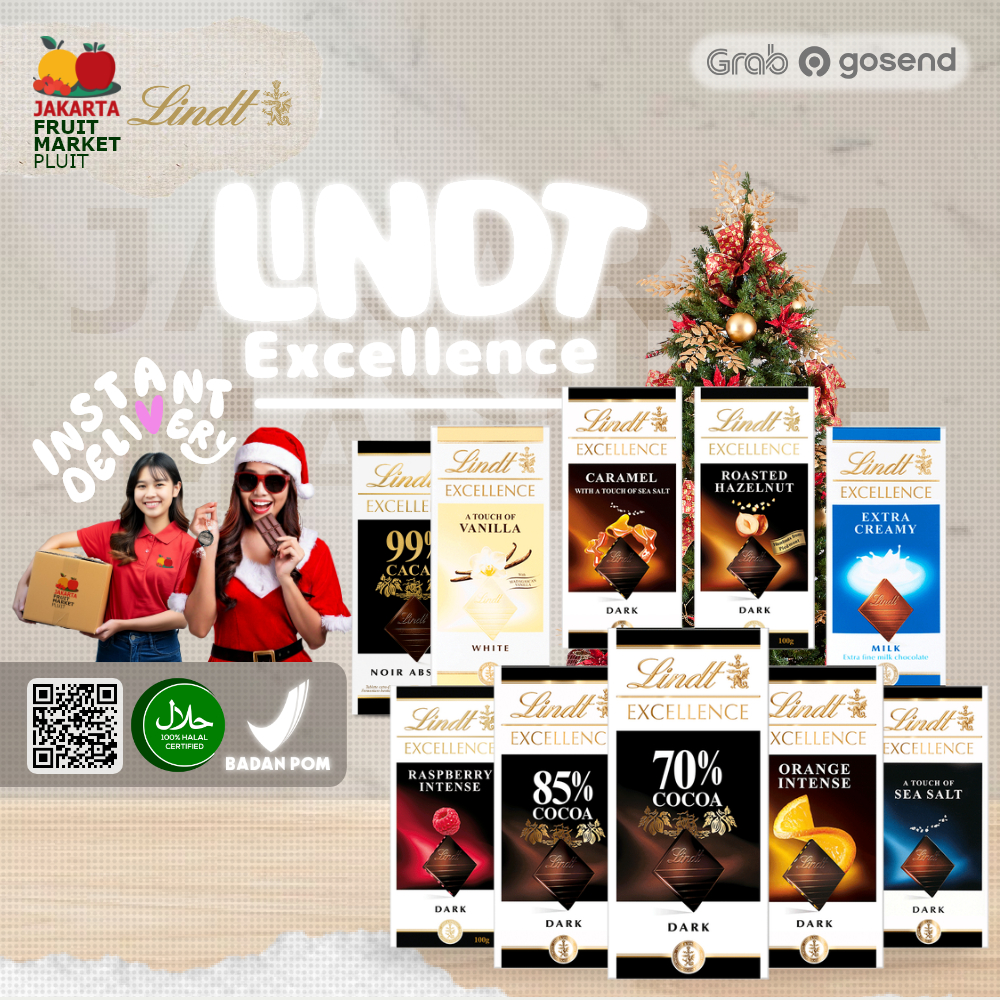 

LINDT EXCELLENCE 70% 78% 85% 90% 99% All salt Dark Milk orange mint coklat