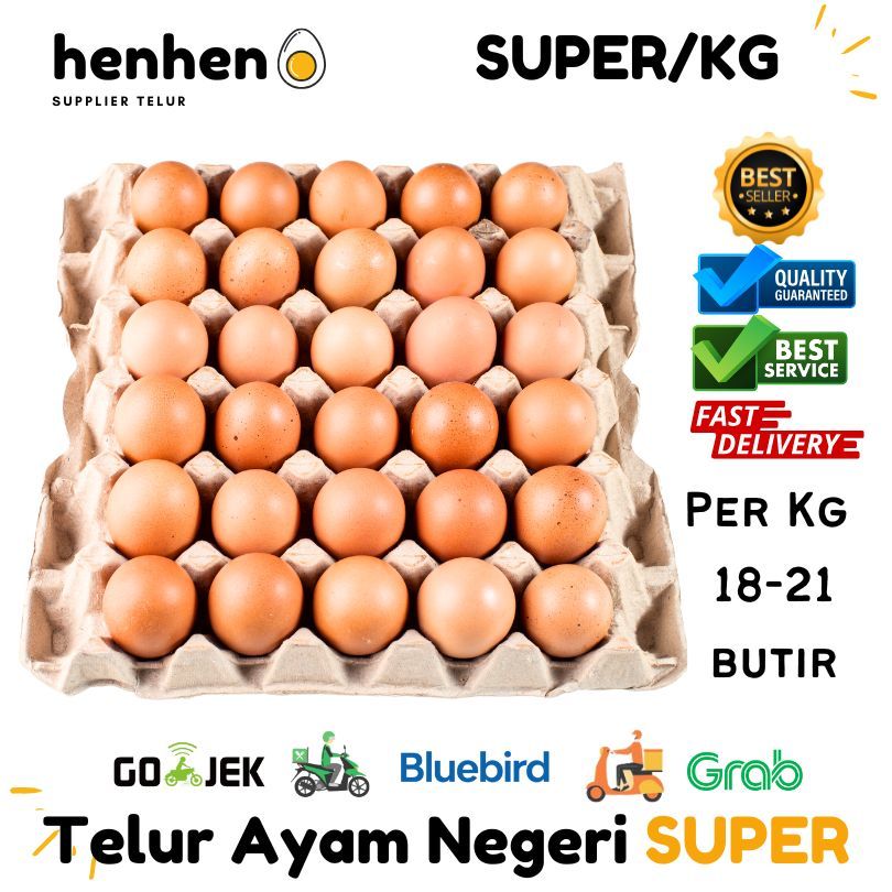 

TELUR AYAM NEGERI SUPER PER KG HENMART