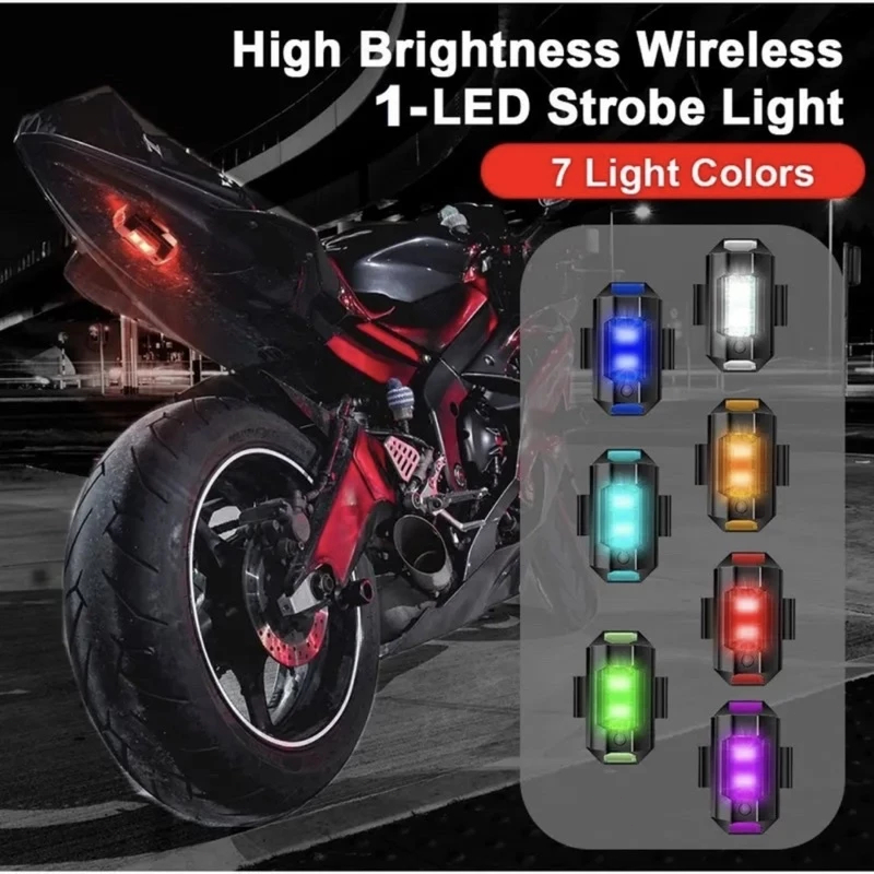 LAMPU LED STROBO 7 WARNA SAFETY SEIN DIP LED STROBE DEPAN BELAKANG SEPEDA MOTOR STROBO MOBIL