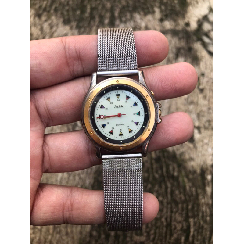 jam alba quartz vintage second bekas