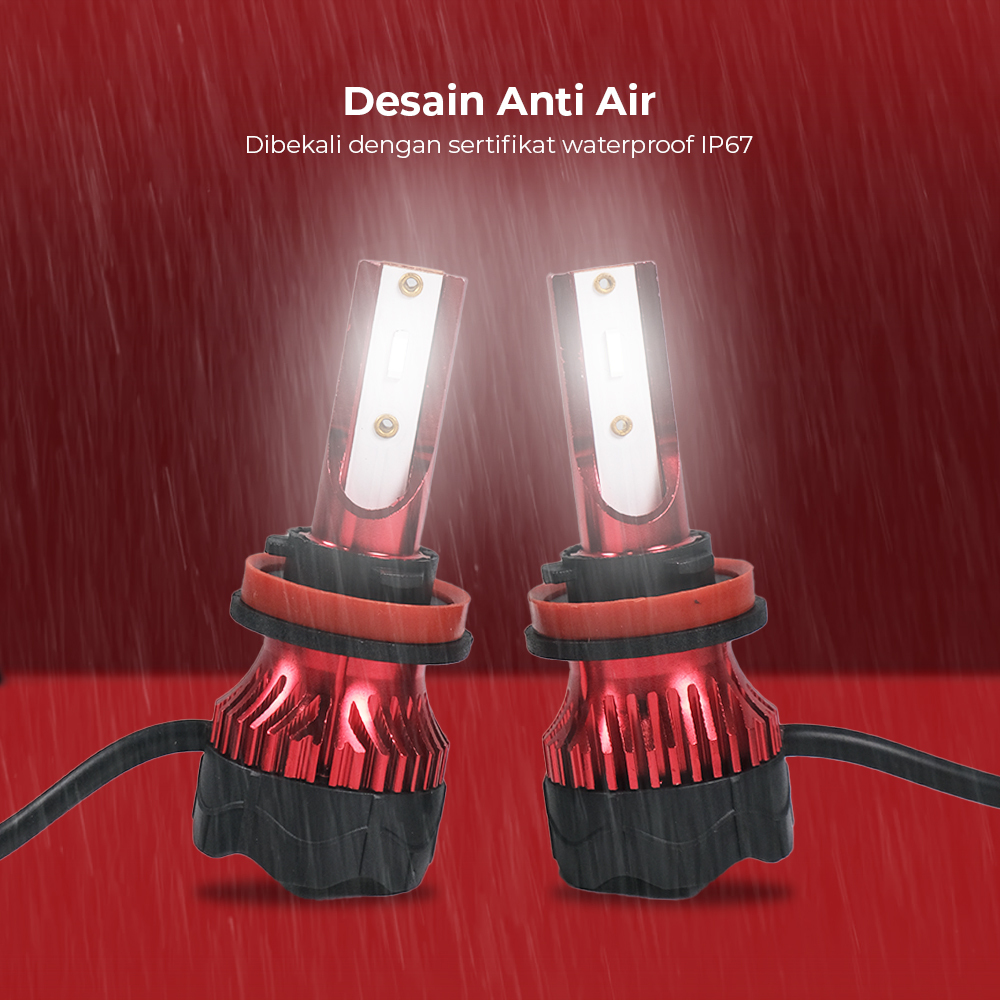 Lampu Mobil LED H11 / Lampu Depan Mobil LED ZES 12000LM 55W H11 2 PCS 6000K/Pure White - K5