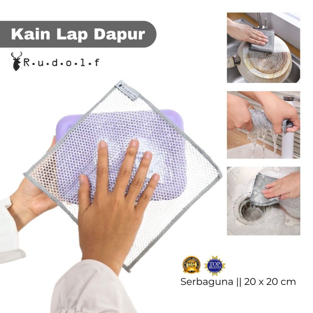 Lap Dapur Kawat Bentuk Kotak Halus Pembersih Panci Serbaguna Kawat Pembersih