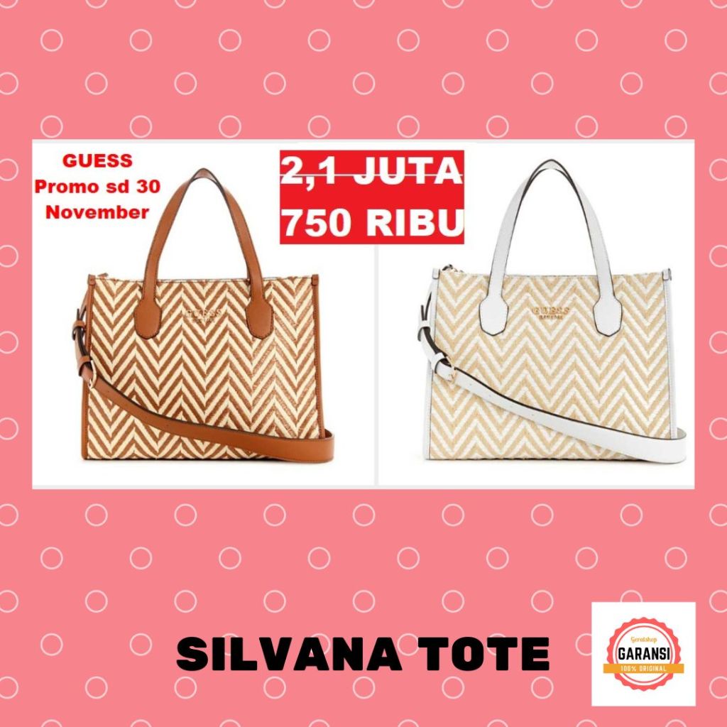 Tas Guess wanita seri SILVANA TOTE satchel bag 100% original