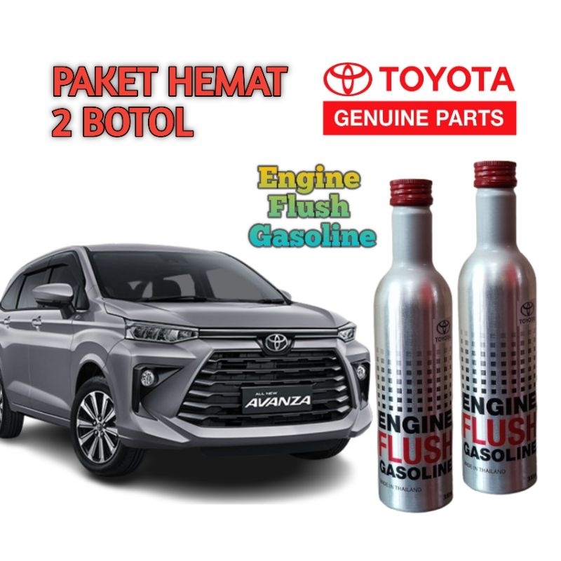 PAKET HEMAT 2 BOTOL Original Toyota Engine Flush Gasoline 300ml botol Stainless