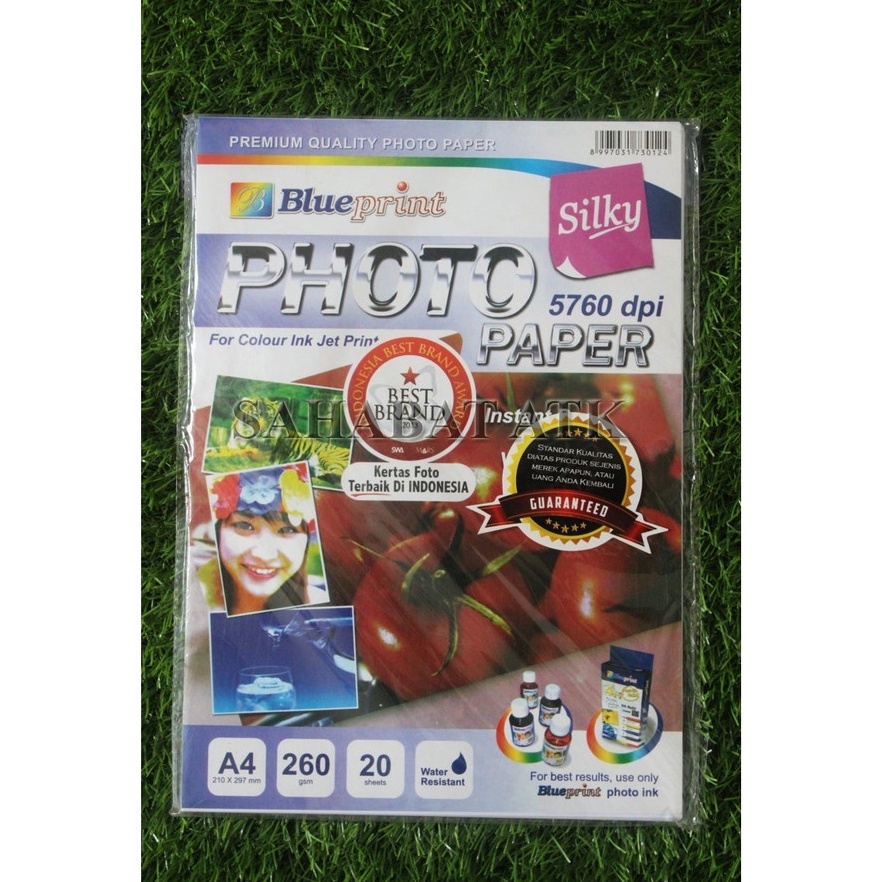 

Best BLUEPRINT PHOTO PAPER SILKY A4 26 GSM KERTAS FOTO MURAH H64