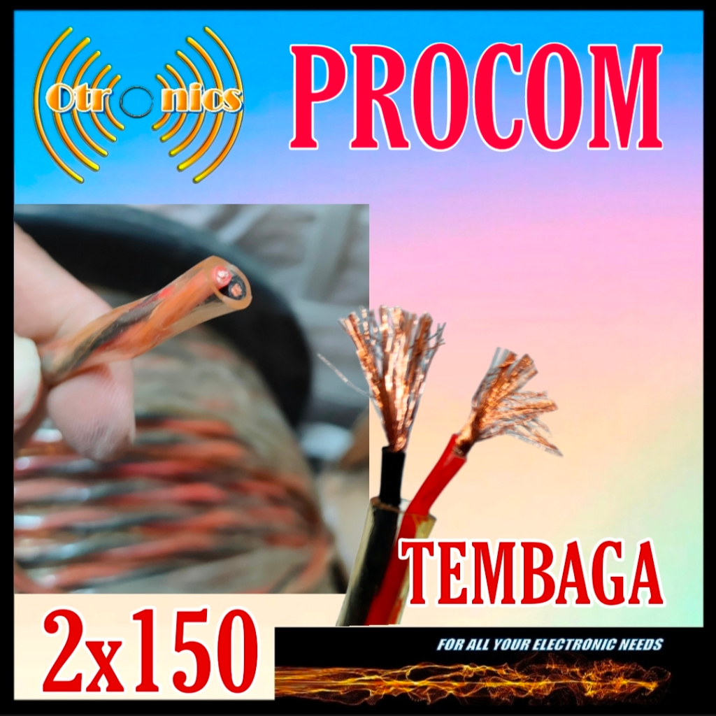 Kabel Audio Speaker isi 2 serabut 2x120 PROCOM TEMBAGA METERAN