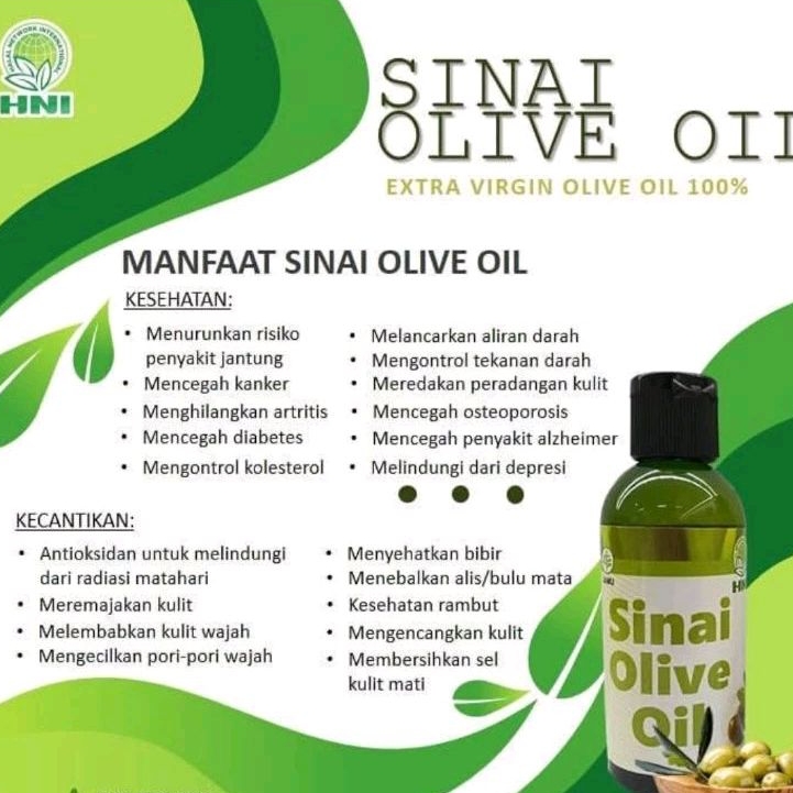 

sinai olive oil HNI BPOM resmi 100%original