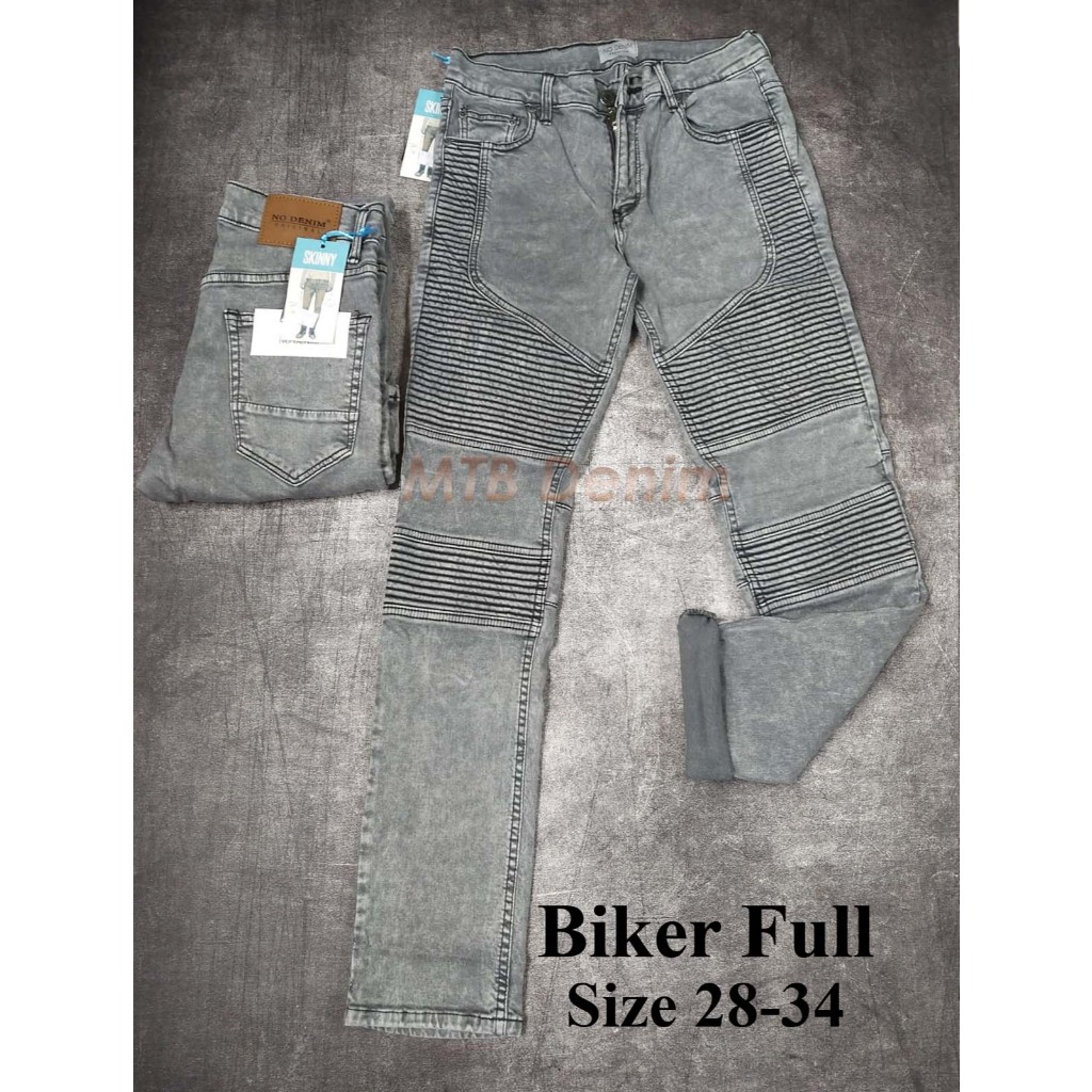 Celana Skinny Soft Jeans Pria Bikers FULL No Denim Premium / Celana Biker Rider Premium / Celana Die