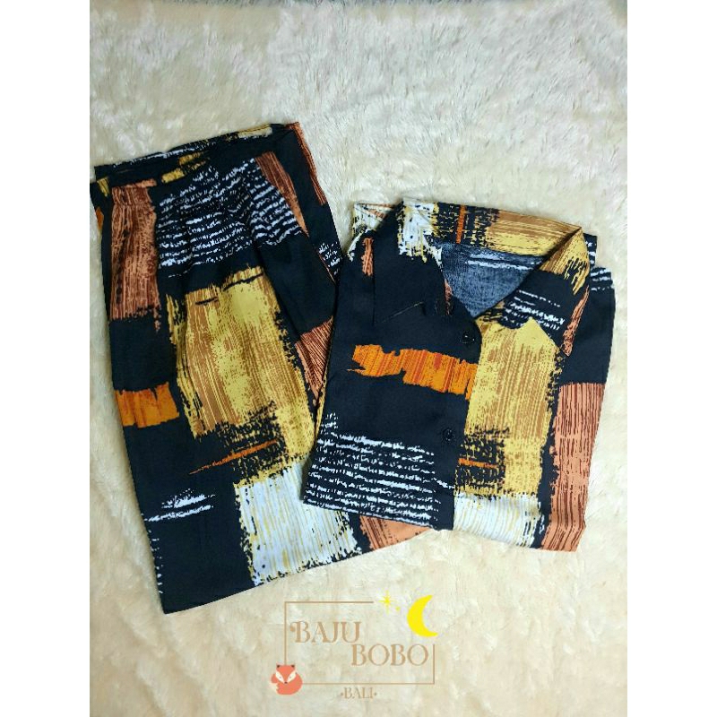 Baju bobo bali setelan celana piyama one set rayon