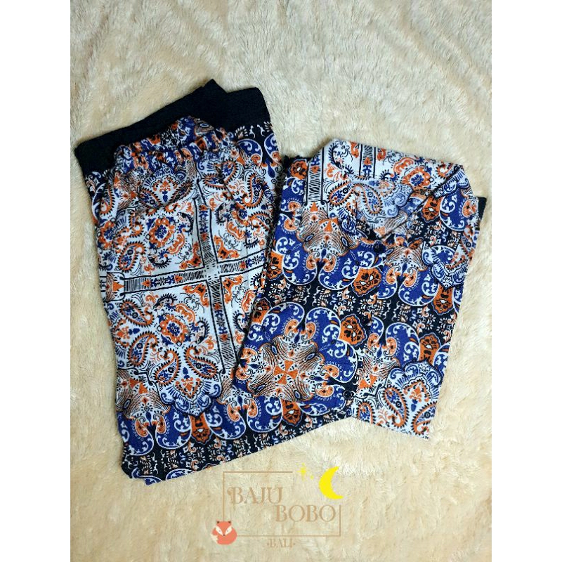 Baju bobo bali setelan celana piyama one set rayon