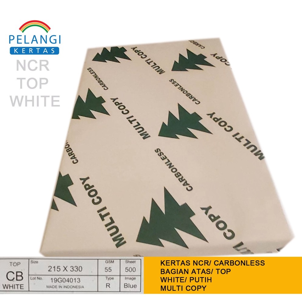 

vy Best Kertas NCR FolioF4 TOP Putih Bagian Atas 1 Rim Multicopy I58