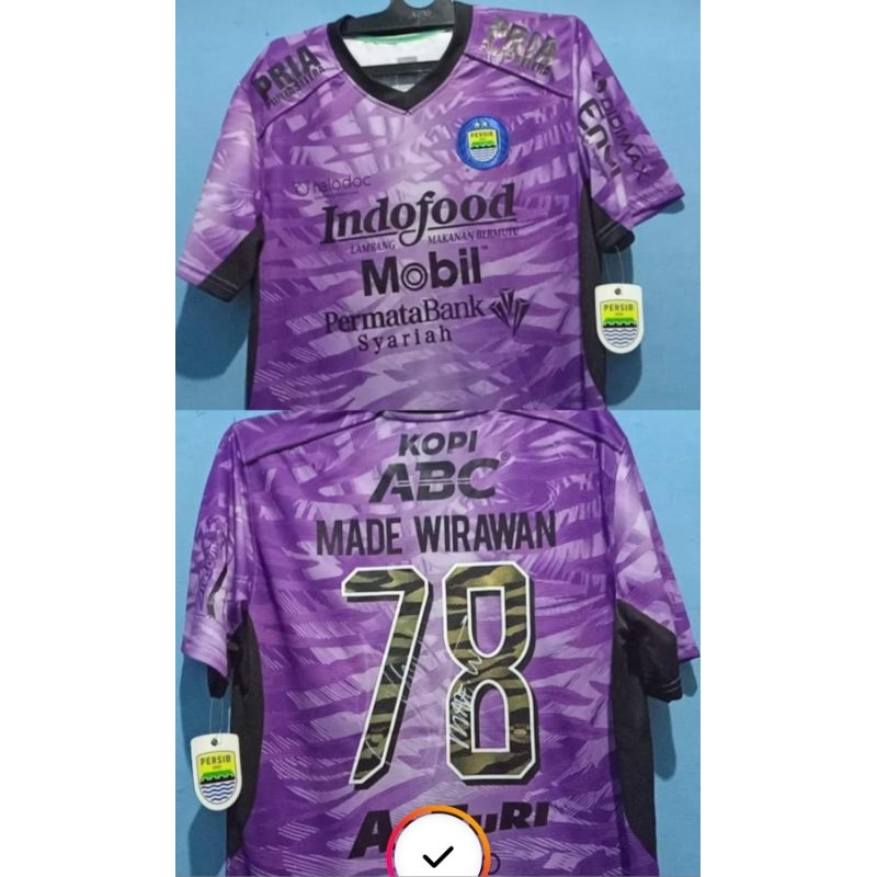 Jersey Persib 2020 GK Made Wirawan signed limited edition