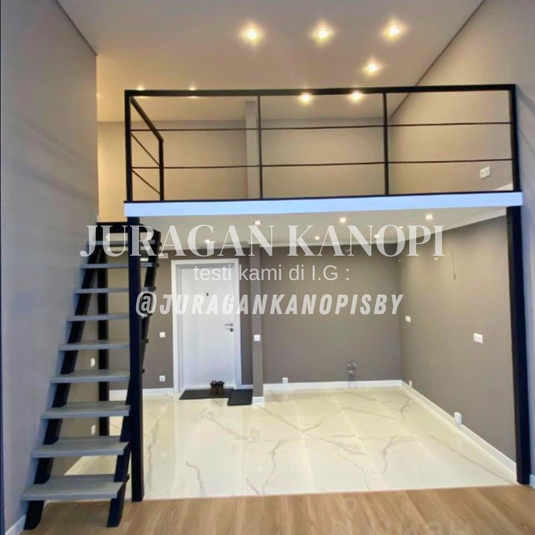 Mezzanine indoor kamar minimalis