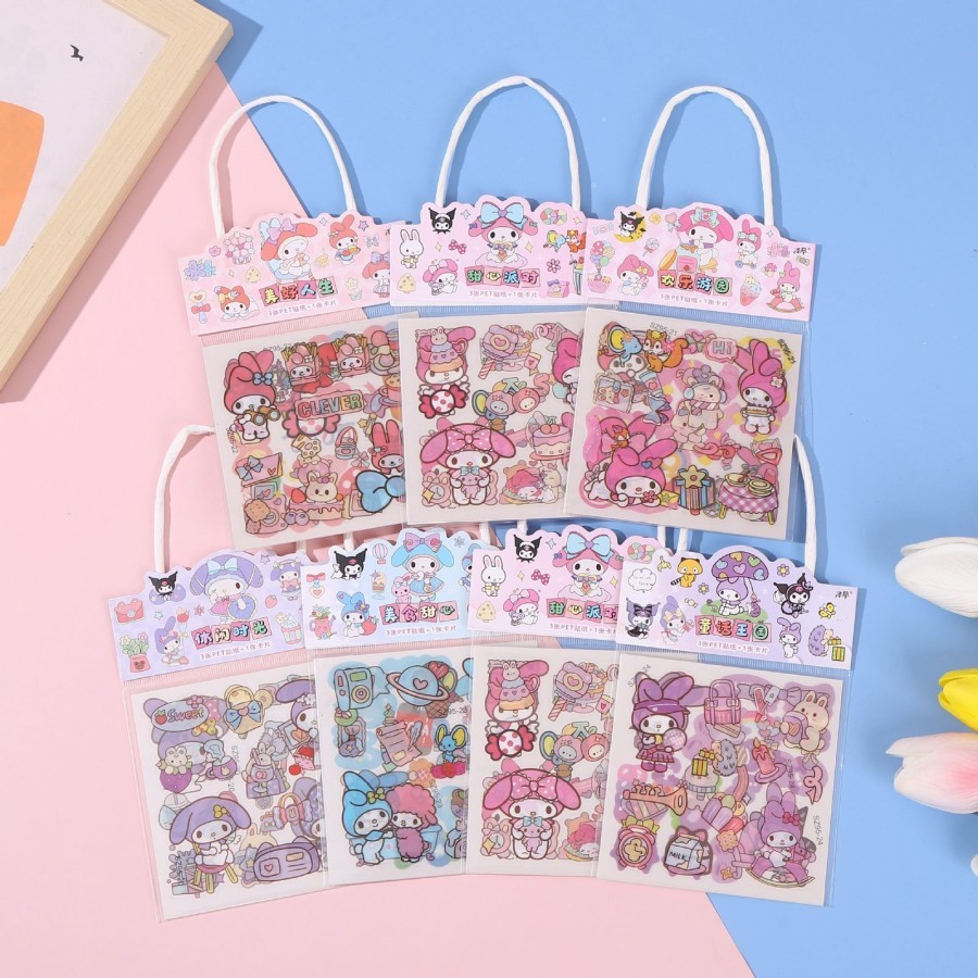 

Sticker Pack Sanrio SET GIFT Melody Cinamoroll Lucu PVC Stickers