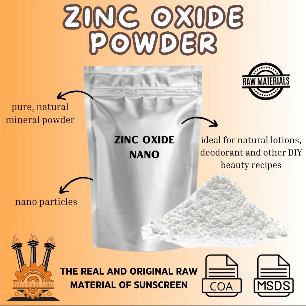 Zinc Oxide Nano 50gr / Zinc Oxide Powder Nano Raw Material of Sunscreen USP Grade