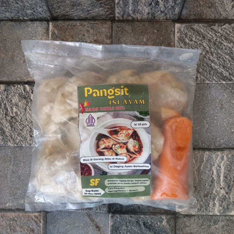 

PANGSIT Isi AYAM + Saus Chili Oil