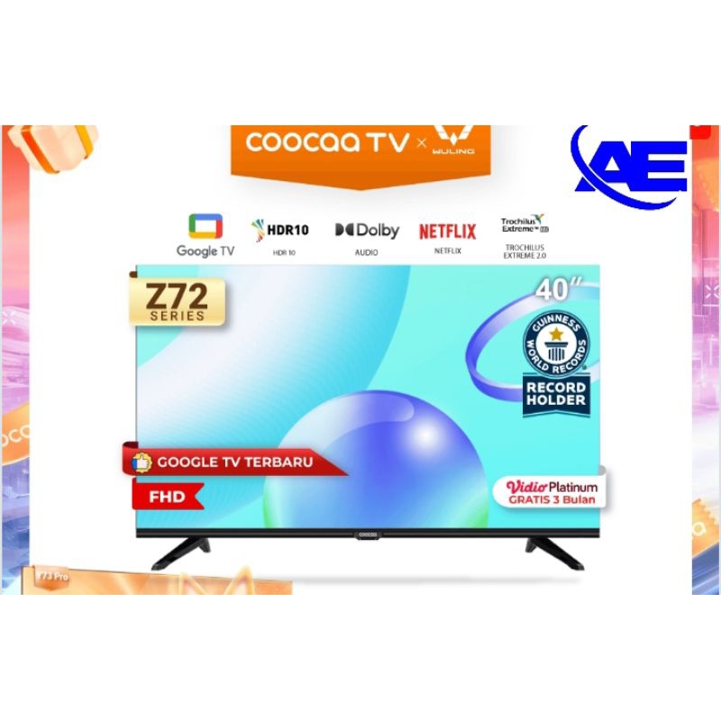 [[COD]] Tv coocaa 40inchi (40z72) bergaransi resmi 3thn fullhd