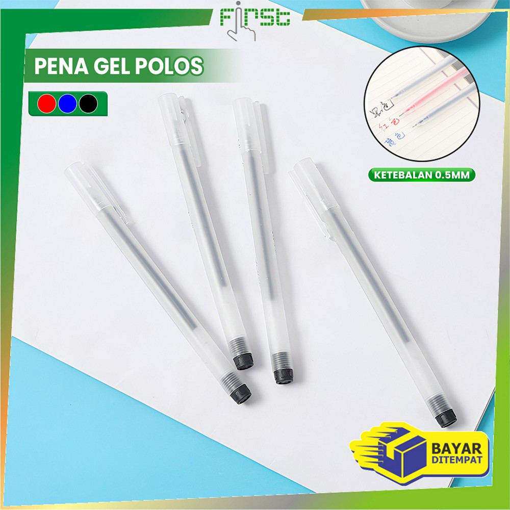 

FH-A46 Pena Gel Alat Tulis Pulpen 0.5mm Motif Polos Simple / Pena Perlengkapan Sekolah Ballpoint / Pulpen Cair Kantor Sekolah Import