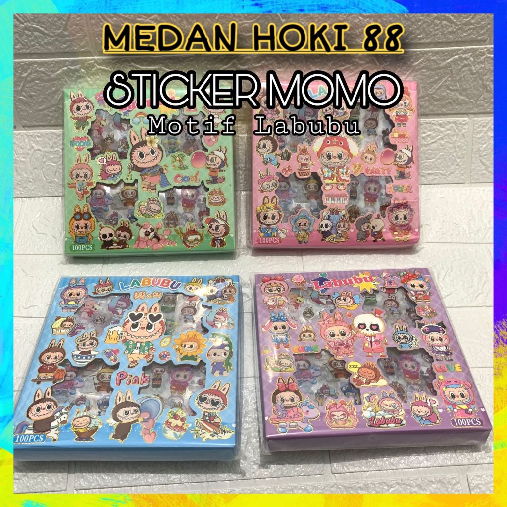 

STICKER LABUBU 100PCS / STIKER ANAK KARAKTER LUCU