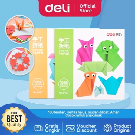 

Deli Paper Craft / Origami Kertas Lipat 100 Lembar 2 Warna Bisa Dijadikan Catatan 6406 6407