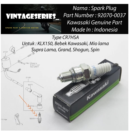 BUSI KLX  CR7HSA Kawasaki KLX150 Dtracker150 ORIGINAL 92070-0037 ORIGINAL KAWASAKI