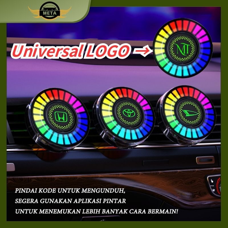 [Meta} RGB Music Lampu Mobil LED Lampu Equalizer Audio RGB Car Music AC Parfum Mobil
