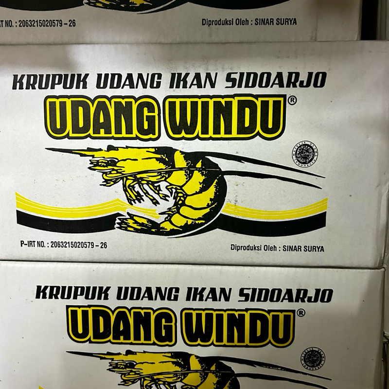 

Kerupuk Udang Sidoarjo Merk Udang Windu (1 dus isi 5 kg) bentuk M (mede) dan G (Godang) Lebar