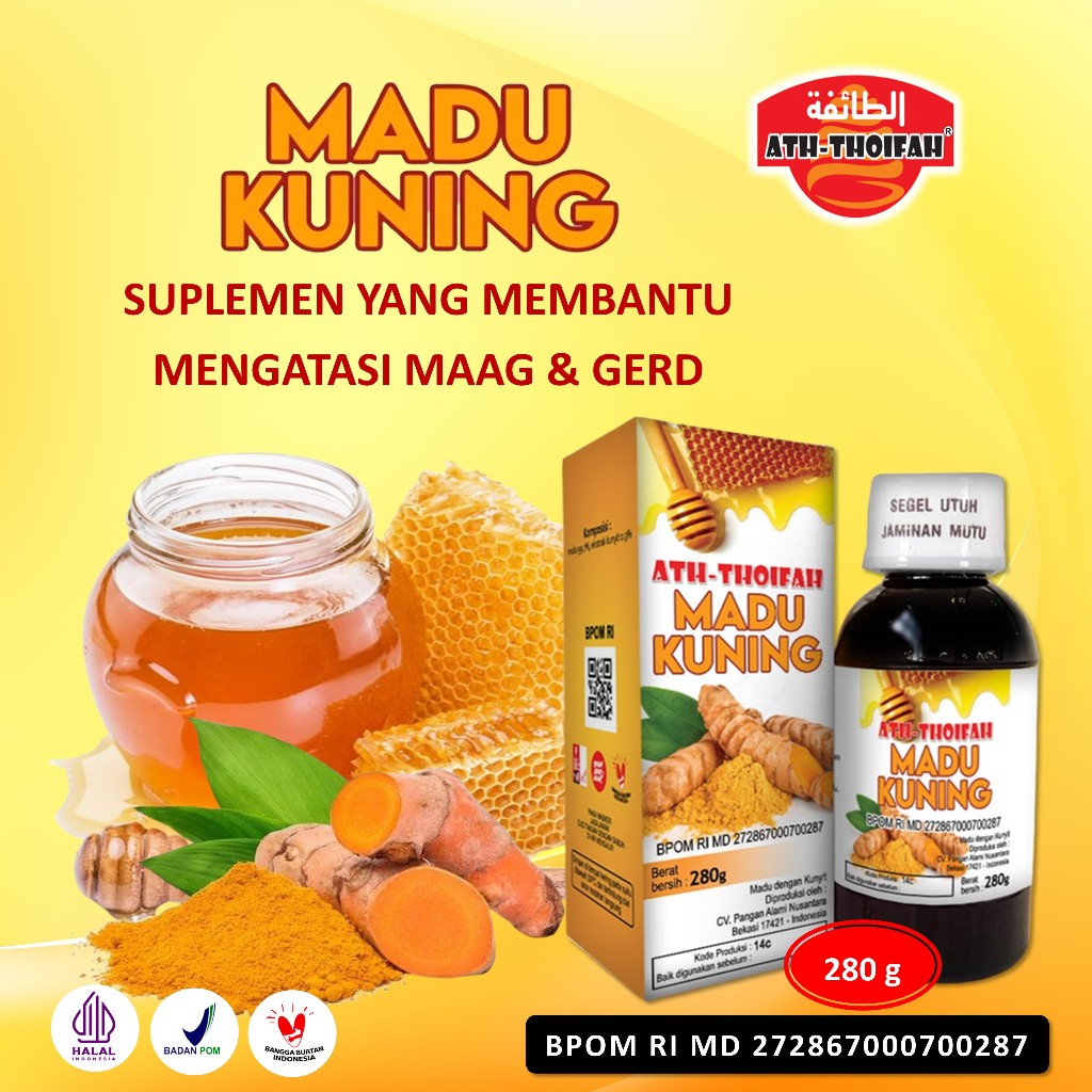 

Madu kuning sehat lambung maag gerd Original 280 Gram