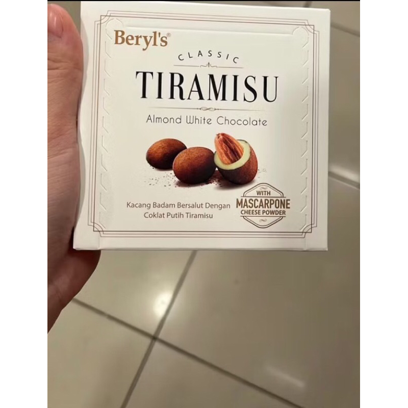 

Beryl’s chocolate tiramisu almond white chocolate