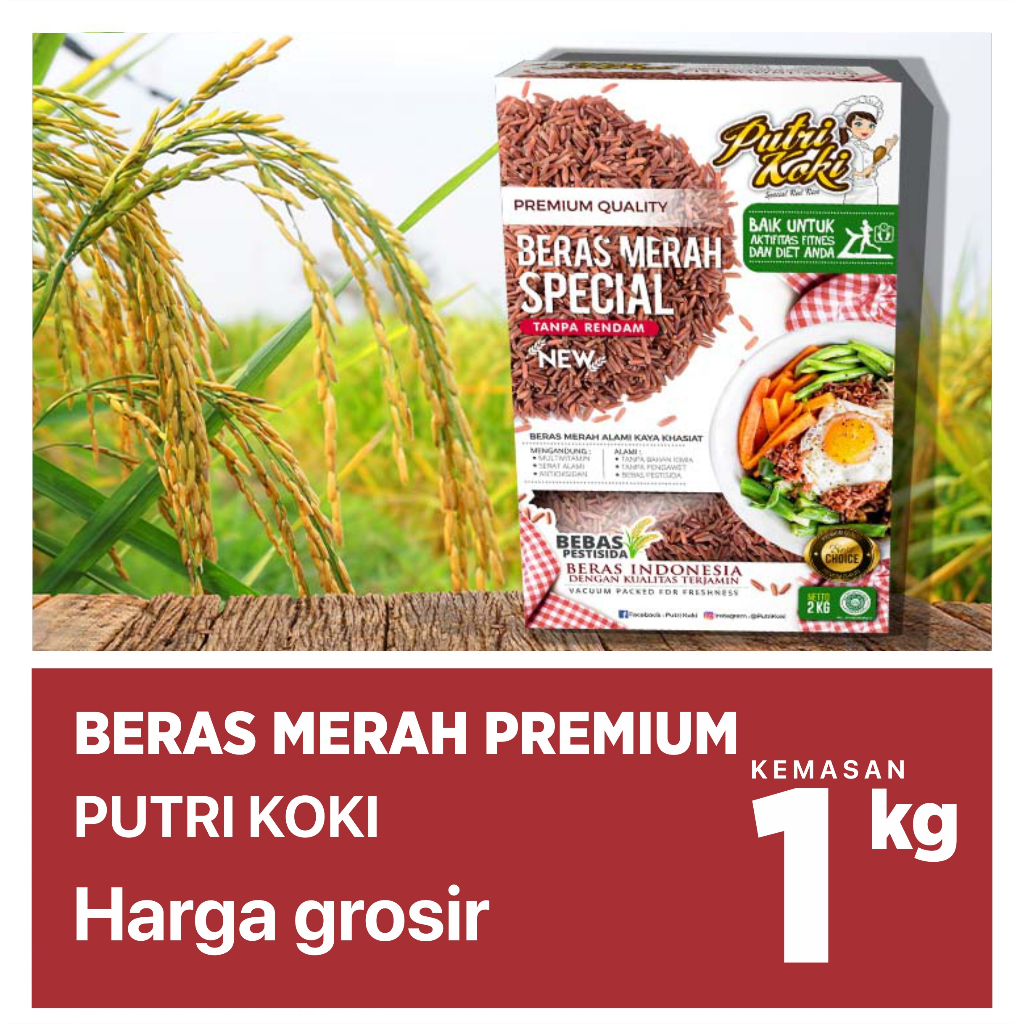 

Beras Merah Putri Koki Premium 1kg/Beras Murah