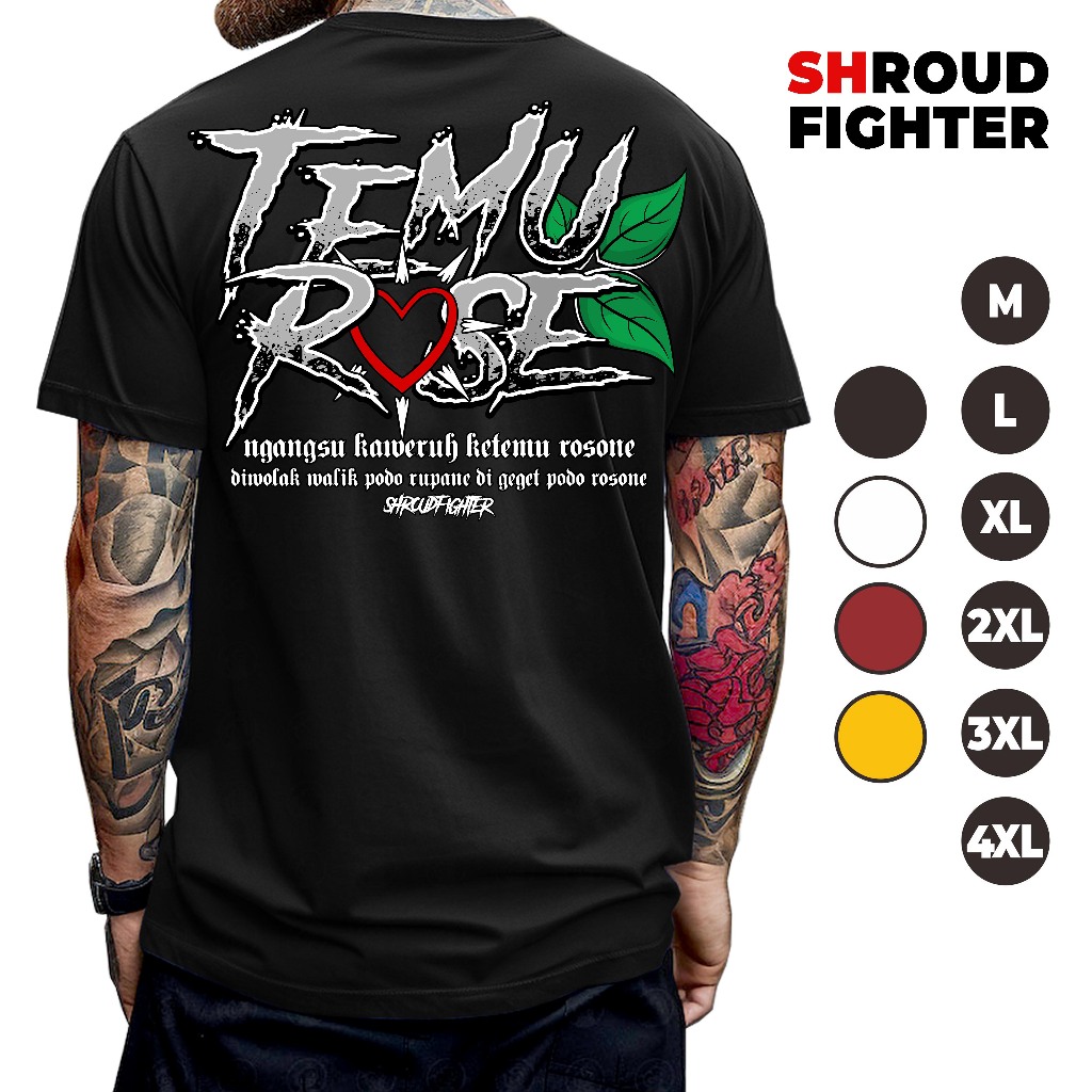 Kaos Baju Temu Rose Temu Rosone Psht Setia Hati Terate Menyala Catoon