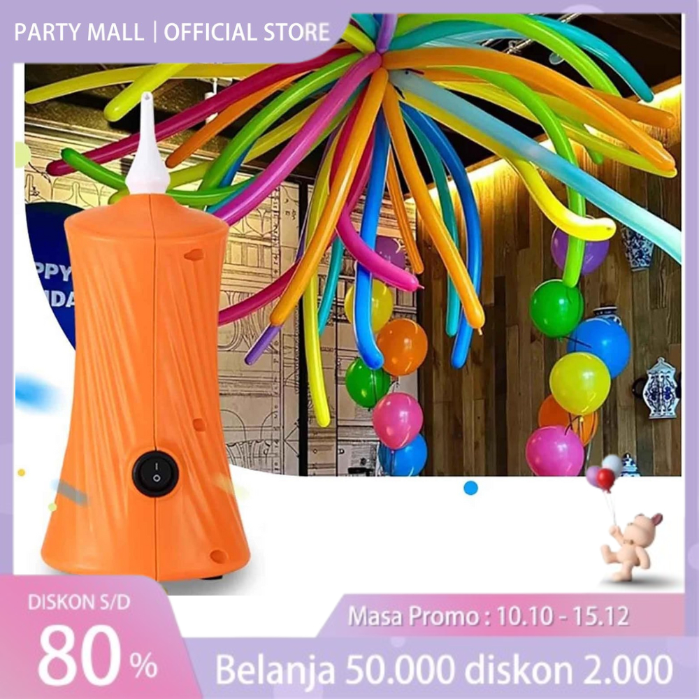 Pompa Balon Twist Elektrik / Pompa Balon Pentil Elektrik / Pompa Balon Cacing