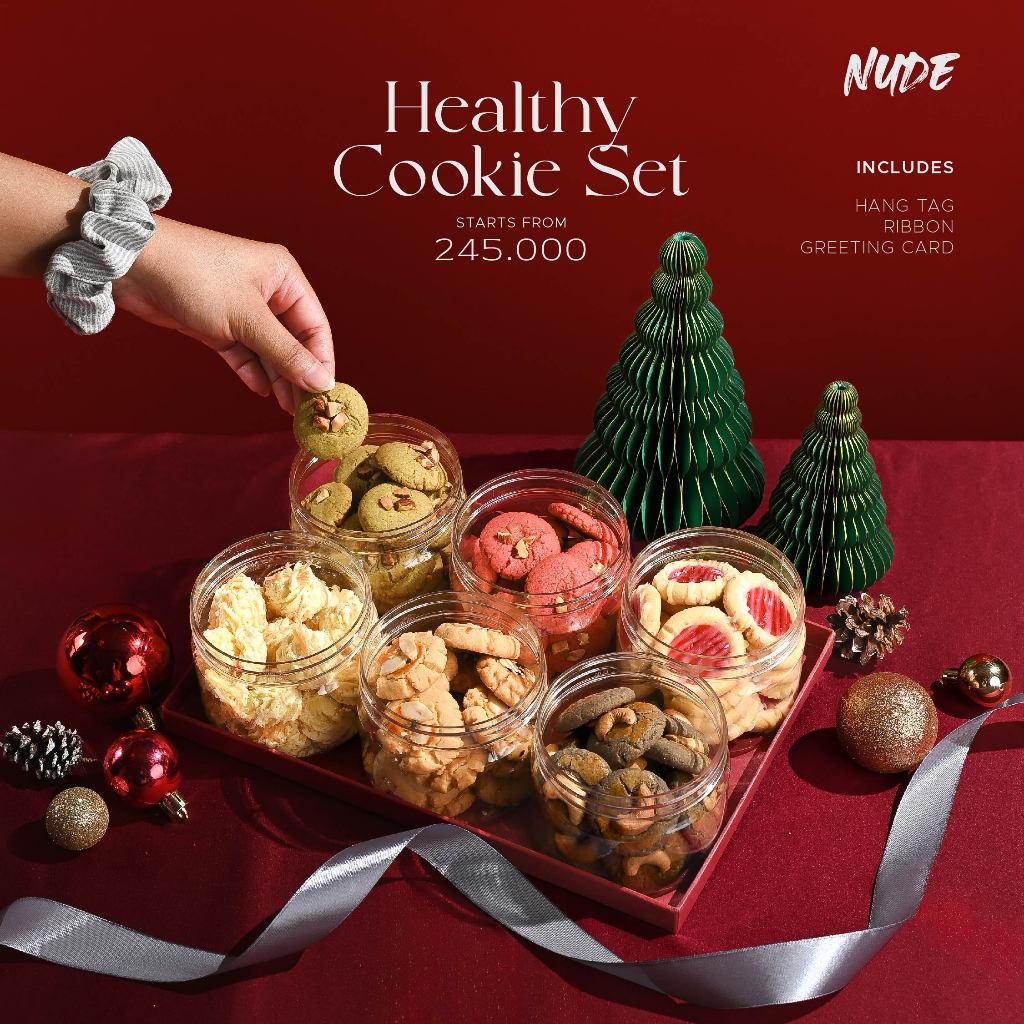 

Hampers Natal Cookies Box Gluten Free NUDE Healthy Christmas Gift Xmas New Year
