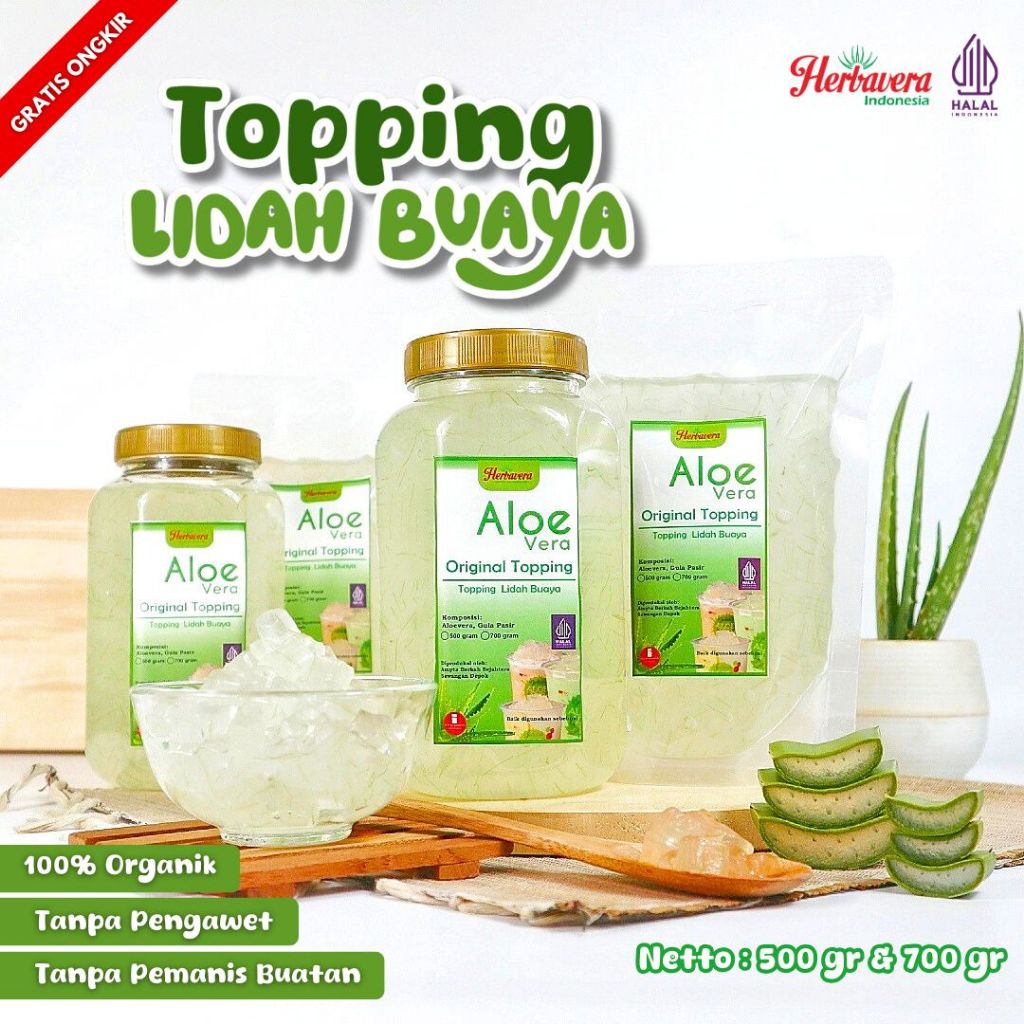 

Topping Aloevera Lidah Buaya 500 Gram