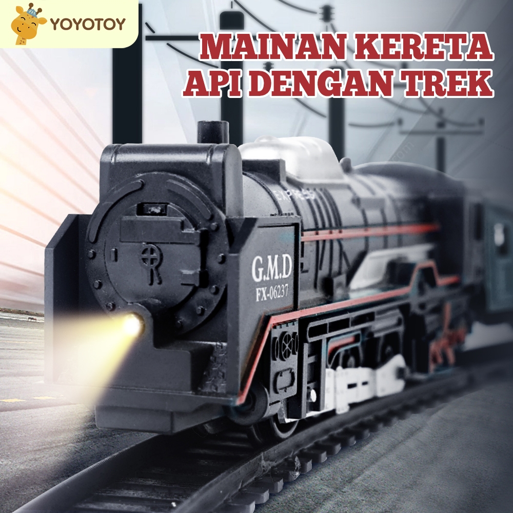 Mainan Anak Kereta Api Rail King Kereta Api Rel Panjang Kereta Api Mainan Kereta Api Anak Laki Laki 