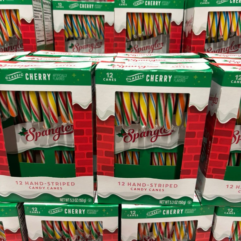 

SPANGLER NATURAL PEPPERMINT/ CLASSIC CHERRY CANDY CANES
