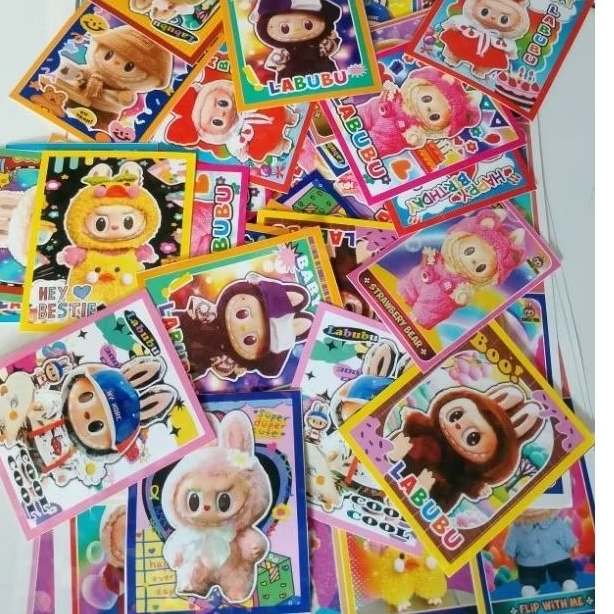 

10 PCS STIKER LABUBU HOLOGRAM UKURAN 6,5 CM