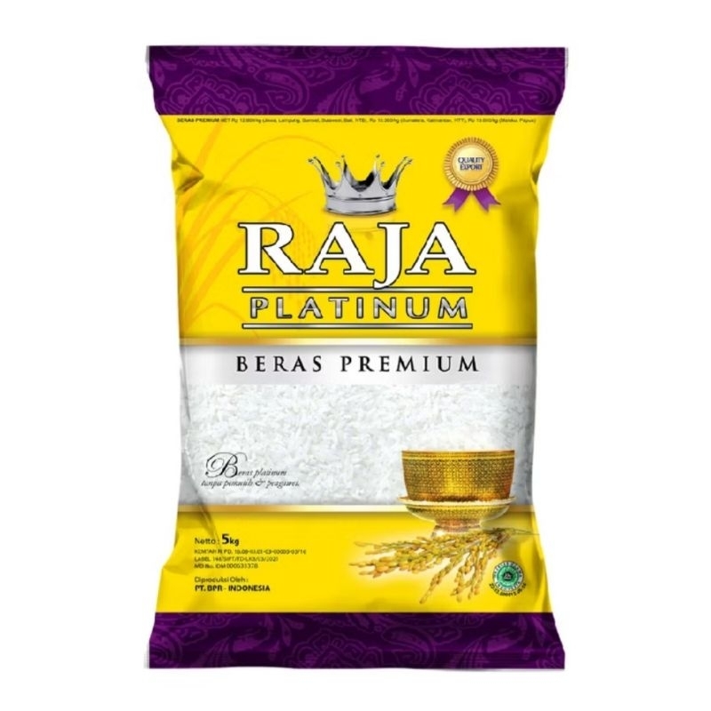 

[KHUSUS PENGIRIMAN INSTANT & SAMEDAY] Beras Raja Platinum Premium 5 KG