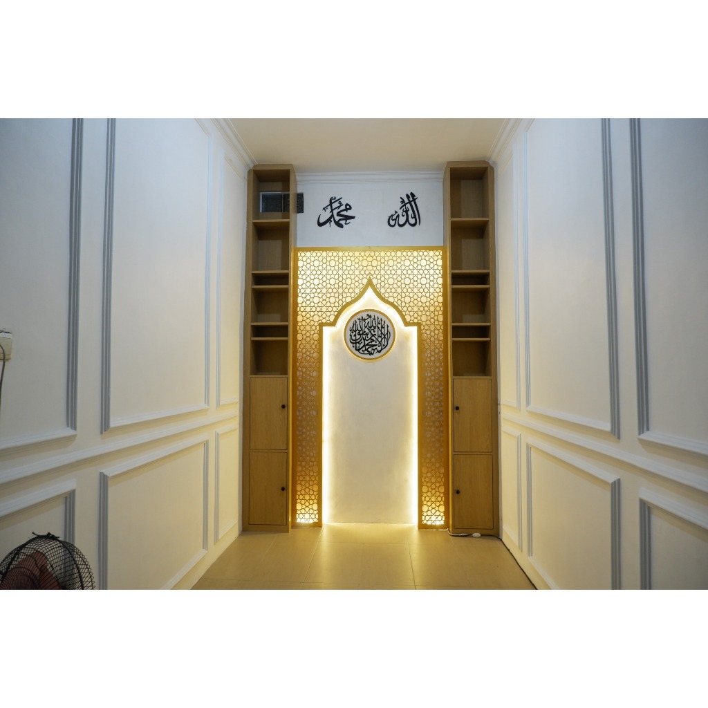KALIGRAFI ISLAM / DEKORASI RUMAH / MIHRAB AESTETIC / MIHRAB ISLAMI / MIHRAB LAMPU
