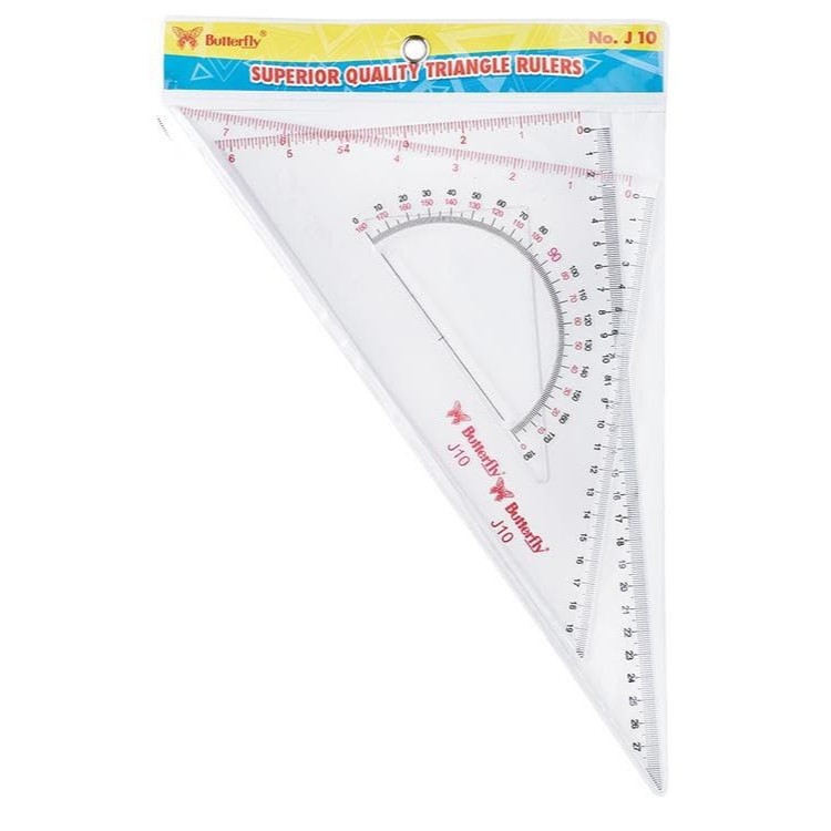 

Penggaris Classic Segitiga Butterfly No. 10 (J-10) / No. 12 (J-12) / No. 15 (J-15)