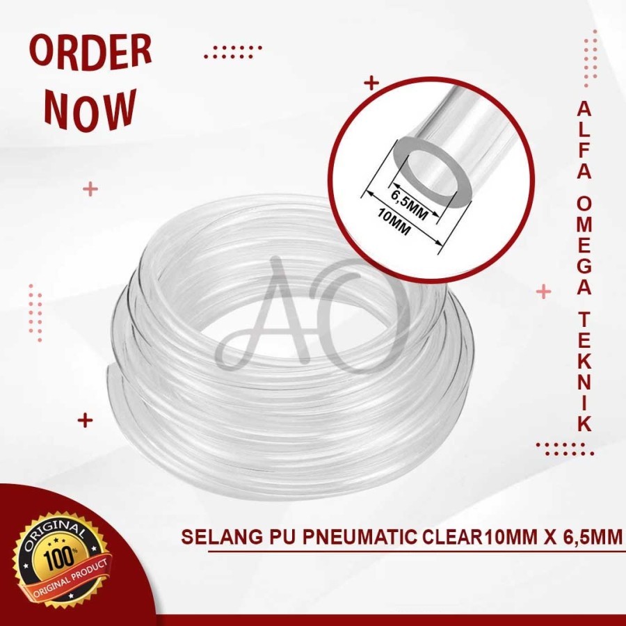 SELANG PU 10MM x 6.5MM BENING PNEUMATIC TUBE HOSE POLYURETHANE PU1065