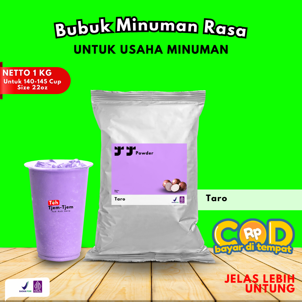 

TARO - BUBUK TARO BUBUK MINUMAN PREMIUM RASA TARO KEMASAN 1 KG