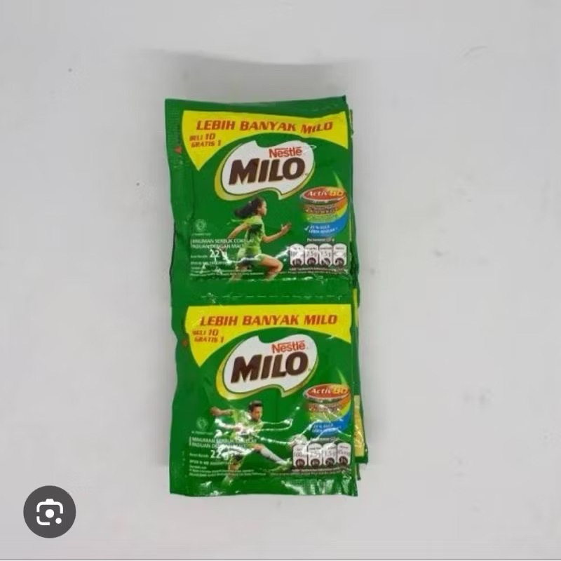 

MILO susu coklat renceng isi 10pcs 22gram / SUSU milo Kemasan