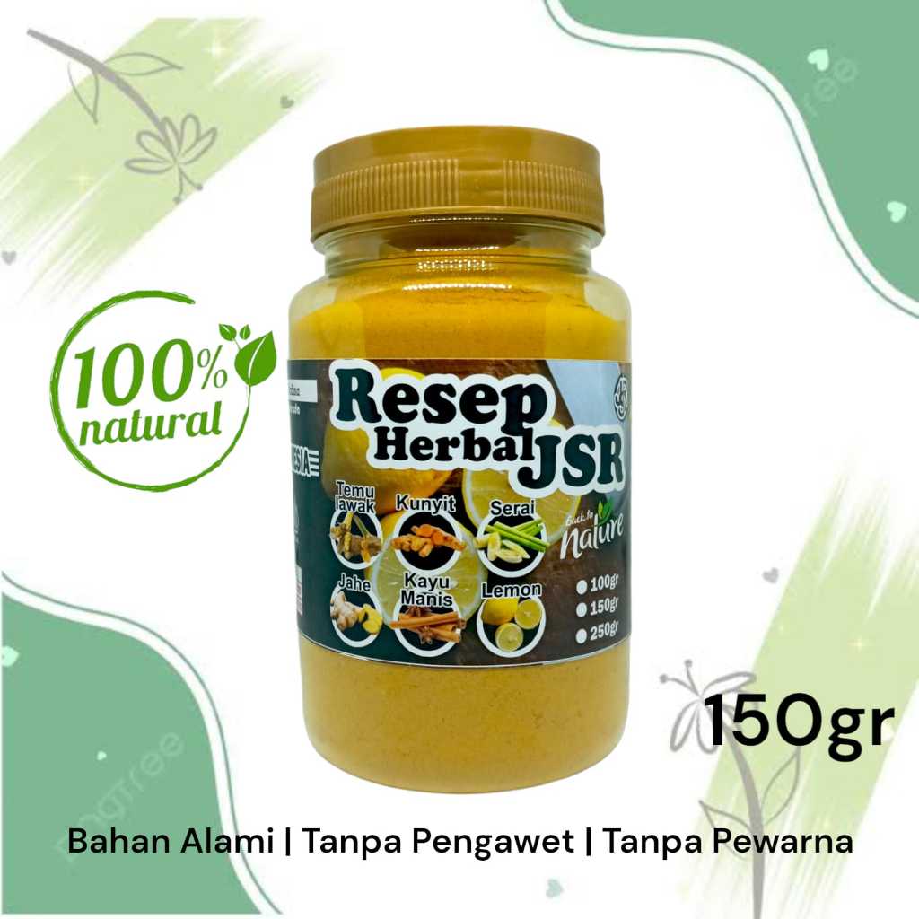 

Herbal JSR Bubuk Kunyit Temulawak Jahe Merah Lemon Serei Kayu Manis Tanpa Gula 100gram