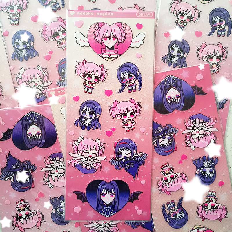 

[madoka magica] transparent sticker sheet by shyav