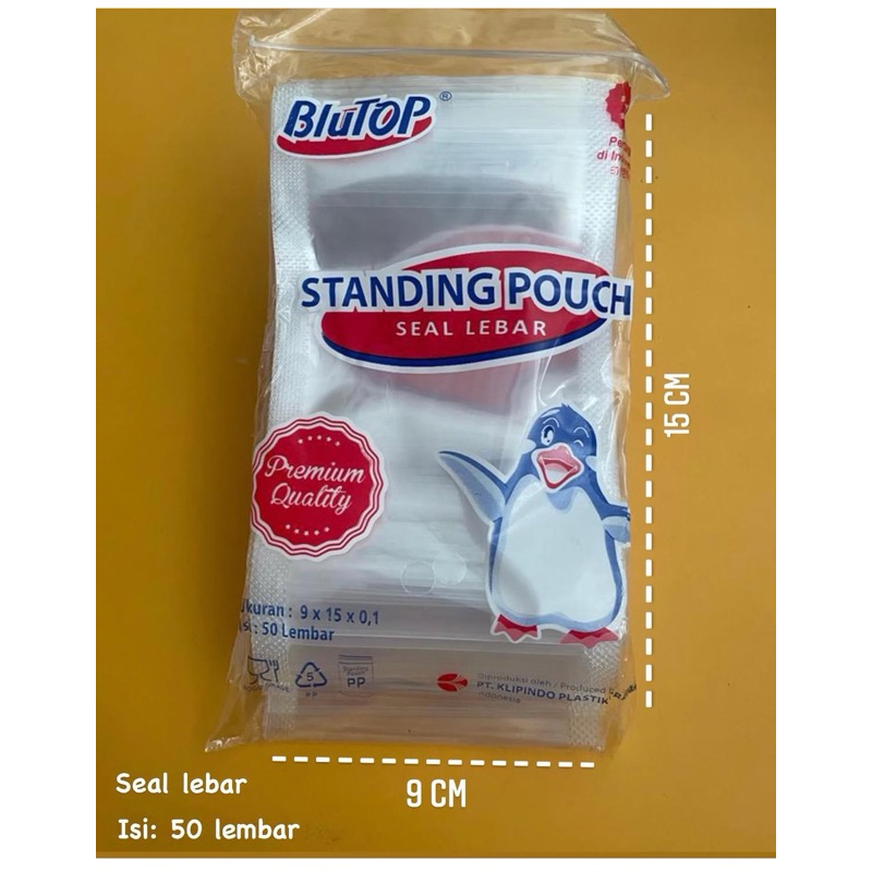 Standing Pouch 9 x 15 cm Double Seal